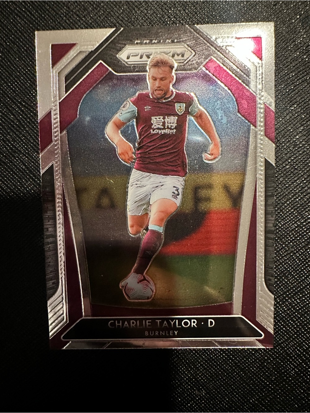 Charlie Taylor Burnley Trading Card - Maroon and White Prism Collectible